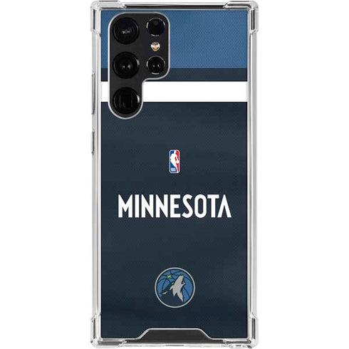 NBA Minnesota Timberwolves Jersey Galaxy S24 Ultra Clear Case